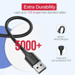 UGREEN micro USB kabelis QC 3.0 2.4A 0.25m - Juoda