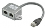 &bdquo;MicroConnect&ldquo; Y ADAPTERIS RJ45-2xRJ45 M/F 8P (MPK419)