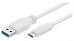 USB laidas MicroConnect USB-A - 1 m Baltas (USB3.1CA1W)