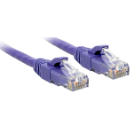 Tinklo Kabelis - LINDY Cat.6 U/UTP Tinklo Kabelis, RJ45, M/M, 250MHz, 2 m, Purpurinis