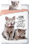 Faro Jaunimo patalynės komplektas 015 BEST FRIENDS CATS 140x200cm + pagalvė 70x90cm