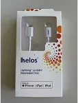 helos USB-C zu Lightning-Kabelis, MFI-zertifiziert, 1,0m, baltas