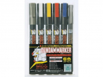Mr Hobby Mr.Hobby - Gundam Marker Basic 6 Color Set markerių komplektas, GMS-105