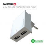 Swissten įkroviklis 2x USB-A 3 A (22032000)