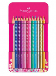 Faber-Castell - Sparkle spalvotas pie&scaron;tukas, 12 vnt skardinėje dėžutėje (201737)
