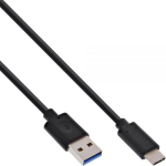 Inline USB 3.2 Gen.2 kabelis, C tipo į A tipo ki&scaron;tuką/ki&scaron;tuką, juodas - 0.5m