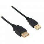 Inline USB 2.0 prailgintuvas, auksiniais kontaktais - 1m