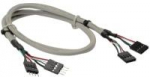 Inline Įmontuotas vidinis USB 2.0 prailginimo kabelis, 2 x 30 cm