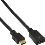 InLine HDMI plėtinys vyri&scaron;kas / moteri&scaron;kas, juodas - 5 m
