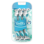 Gillette Venus 3 Sensitive Vienkartiniai Skustuvai Moterims, 6, Vnt. Pakuotė