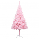 Dirbtinė Kalėdų eglutė su stovu, rožinės spalvos, 180cm, PVC