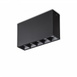 Lubinis &scaron;viestuvas Ideal Lux 10W ceiling lamp with 5 lights LIKA, 3000K, juodas