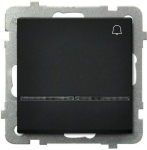 Ospel Sonata bell mygtukas 10AX IP20 juodas metalas (LP- 6R / m / 33)