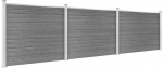 Tvoros segmentų rinkinys, pilkas, 526x146cm, WPC