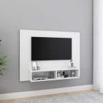 TV staliukas Sieninė TV spintelė, balta, 120x23,5x90cm, apdirbta mediena