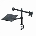 ART stalinis laikiklis 2 LED/LCD monitoriams 13&ndash;27 colių + ne&scaron;iojamam kompiuteriui