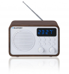 Ne&scaron;iojama Radijo Stotis - Blaupunkt PP7BT Bluetooth USB Žadintuvas Ruda/Balta
