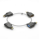 PureLink adapterio žiedas mažas &ndash; 4x USB-C &ndash; USB-C > VGA/HDMI/miniDP/DP, juodas