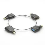 PureLink adapterio žiedas mažas &ndash; 4x USB-C &ndash; USB-C > VGA/HDMI/miniDP/DP, juodas