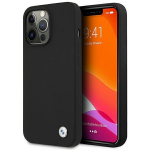 BMW dėklas BMW BMHCP13LSILBK Apple iPhone 13 Pro juodas / juodas kietas silikoninis para&scaron;as