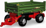Rolly Toys rollyTrailer &bdquo;Rolly Multi&ldquo; dviejų a&scaron;ių žalia priekaba savivartė
