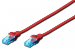 Assmann Electronic DIGITUS CAT 5e U-UTP patch kabelis PVC AWG 26/7 ilgis 5 m spalva raudona