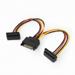 GEMBIRD CC-SATAM2F-02 Gembird kabelio maitinimo SATA 15 kontaktų -> 2x SATA HDD (kampinės jungtys)