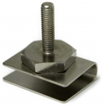 Eliga U formos metalinis fiksatorius magneto spynoms su srieginiu varžtu