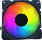 GEMBIRD CPU au&scaron;inimo ventiliatorius Huracan ARGB X140 12cm 100W daugiaspalvis LED 4 kontaktų