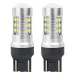 LED lemputės canbus 3030 24smd t20 7443 w21/5w baltas 12v 24v amio-02126