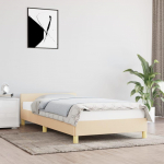 Lova Lovos rėmas su galvūgaliu be čiužinio kreminės 90x200cm audinys