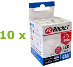 Rocket 4W GU10 360lm 4000K A+ LED lemputė, 10 vnt.