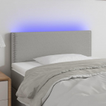 Galvūgalis su LED, &scaron;viesiai pilkas, 80x5x78/88cm, audinys