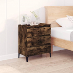 &Scaron;oninė spintelė, dūminio ąžuolo, 60x35x70cm, apdirbta mediena