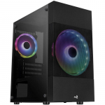 Aerocool Atomic Lite v2 Micro-ATX kompiuterio korpusas, RGB, Tempered Glass - juodos spalvos