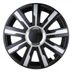 Leoplast Ratų gaubtas 1 vnt. Mirage, juodas ir sidabrinis 14"
