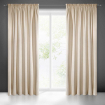 Naktinė užuolaida i&scaron; mink&scaron;to aksomo Eurofirany DIVA LINE RIA 140X270 cm, juosta/ tunelis/ kabliukai, 300g/m2, spalva: smėlio