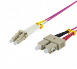 OM4 &scaron;viesolaidinis kabelis LC - SC, dvipusis, 50/125, 7m DELTACO / LCSC-707