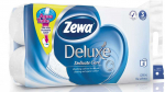 ZEWA Toilet paper, 3-ply, 8 rolls, "Deluxe", baltas