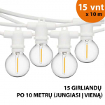 Tonro Lauko girlianda (LED lemputės) 150 m Perl balta