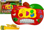 Lean Toys Interaktyvus pianinas vaikams su mikrofonu Obuoliukas