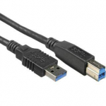 USB kabelis PremiumCord USB-A - USB-B 3 m Juodas (ku3ab3bk)