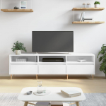 TV staliukas Televizoriaus spintelė, balta, 150x30x44,5cm, apdirbta mediena