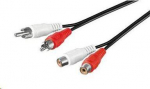 Kabelis PremiumCord RCA (Cinch) x2 - RCA (Cinch) x2 2m juoda (kjackcmf2-2)