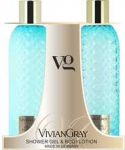 Newcos VIVIAN GRAY rinkinys Gemstone Jasmine & Patchouli: du&scaron;o želė ir kūno losjonas, 2 x 300 ml