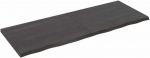 Sieninė lentyna, tamsiai ruda, 160x60x(2-4) cm, ąžuolo masyvas