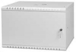 LEXI-Net 19" sieninė spinta Basic 6U 520x450, metalinės durelės, be nugarėlės, i&scaron;lankstoma, pilka