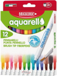 "Aquarello" vandens žymekliai 12 spalvų Fibracolor