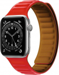 Dėklas Hurtel Magnetic apyrankė laikrodžiui Apple Watch 7 7/8/9 45mm Magnetic Wristband Bracelet Bracelet raudonos spalvos