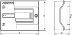 Elektro-Plast Modulio perjungimo skydas 1x4 pavir&scaron;iaus IP65 RH- 4Z / B (36.06)